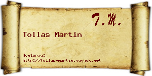 Tollas Martin névjegykártya